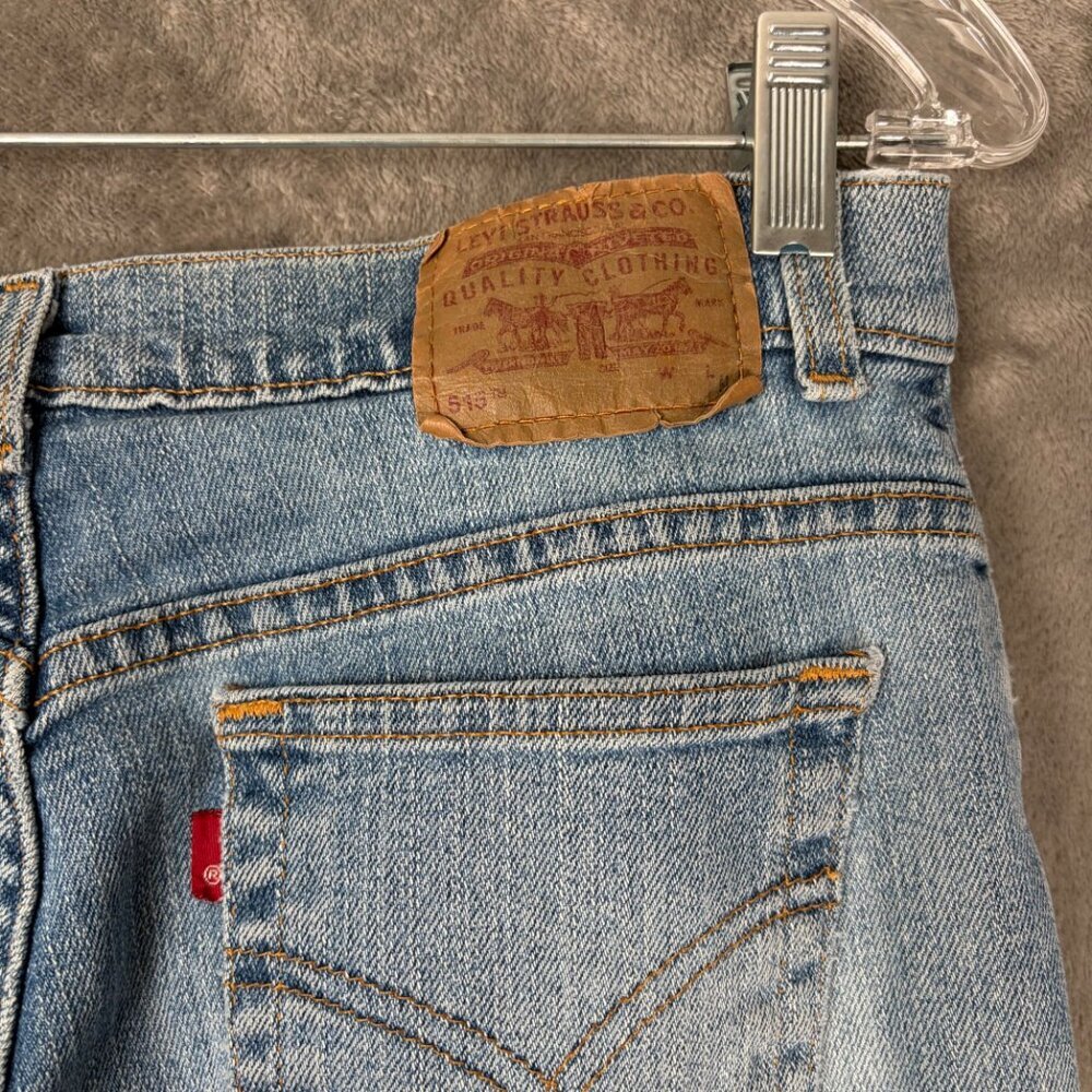 Levi's 515 Bootcut Jeans Women's 10P Blue Light Wash Lower Rise Angel Heart Y2K - Picture 3 of 10